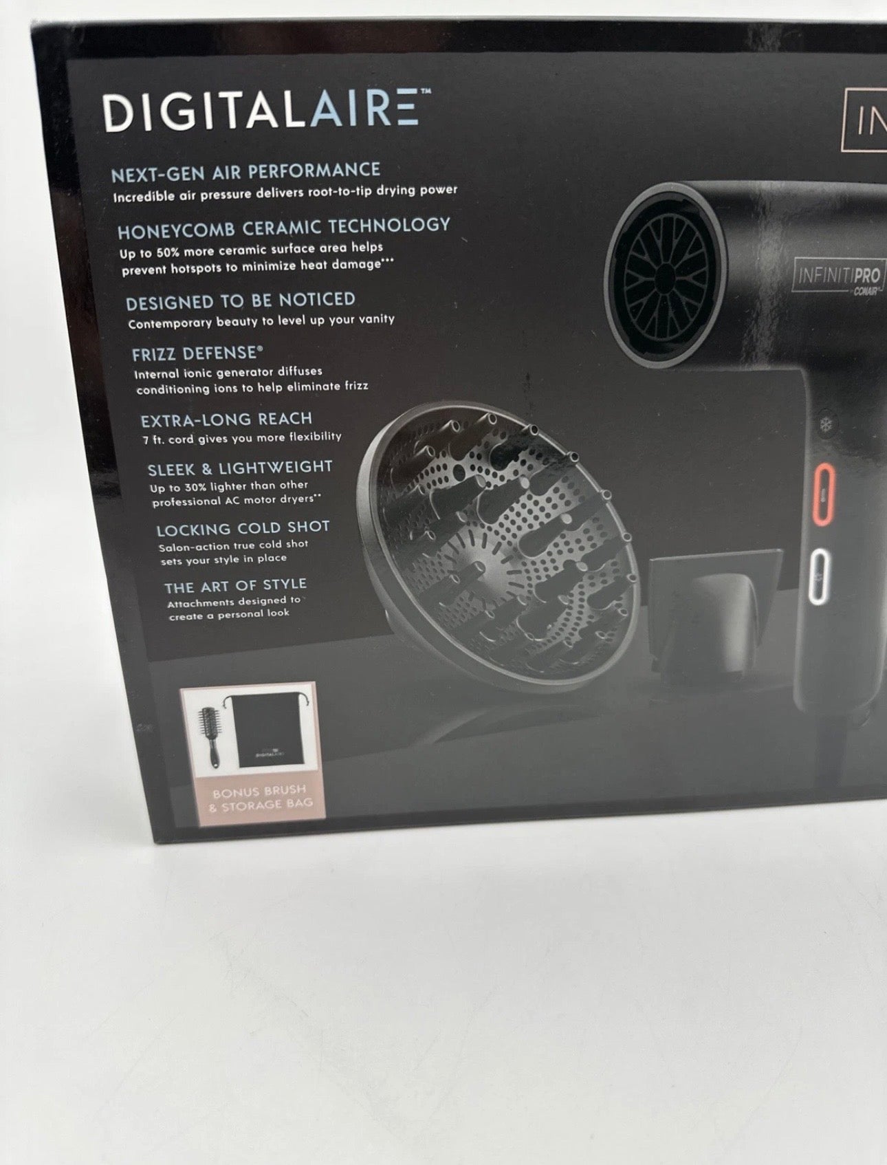 InfinitiPRO by Conair DigitalAIRE Hair Dryer with Brush, Volumizer & Carry Bag